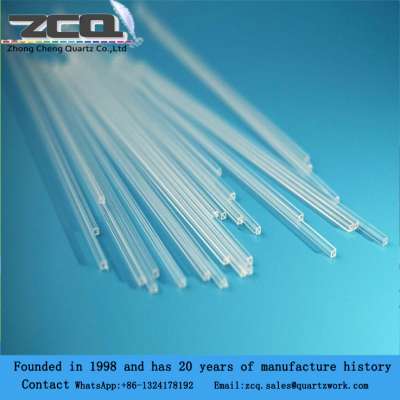 Transparent quartz glass rod fiber rod