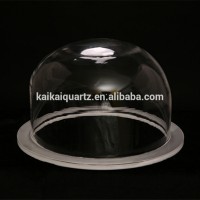 high purity high pressure OD320mm quartz glass bell jar for Vacuum furnace