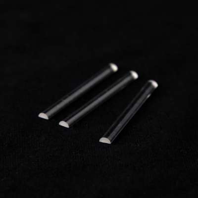 Optical Semicircle quartz rod to make WDM, optical fiber combiner, optical isolator